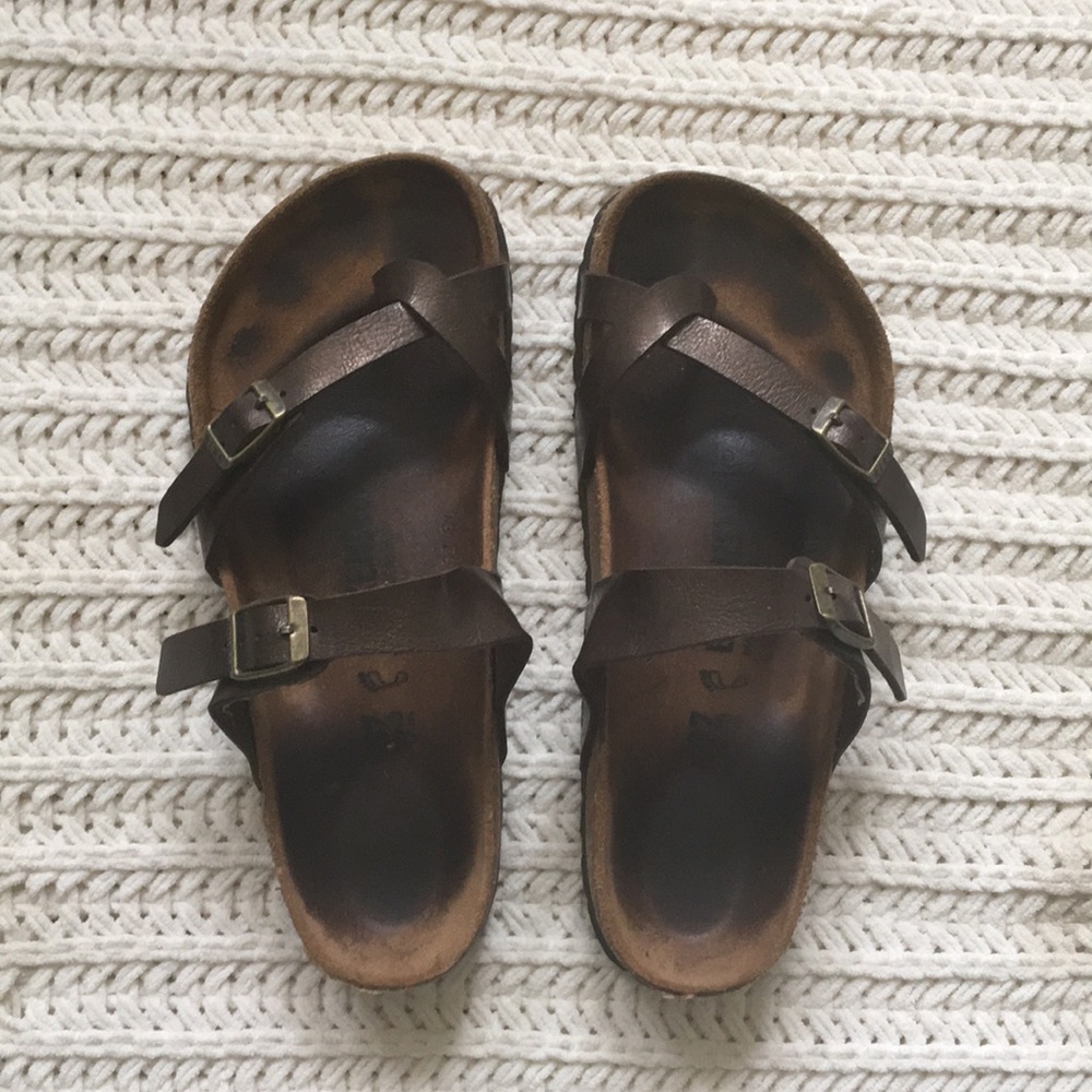 Brown Strappy Birkenstocks